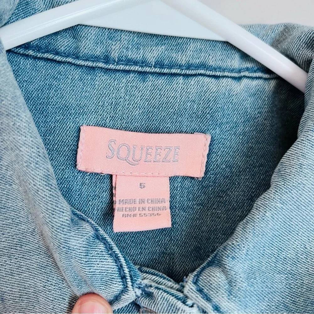 Squeeze Blue and Purple Jean Jacket with sequin Back